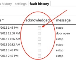 unacknowledged inverter faults screenshot