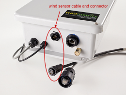 Step 9: connect wind sensor cable to acquisition module